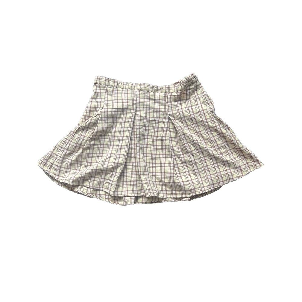 NEW SO Yellow Brown Midi Pleated Skirt Juniors Size 11